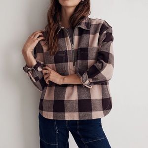 Madewell Waffle Half-Zip Popover Sz S